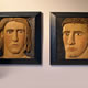 'Matthew and James' - Diptych. Private Commission, 2006 Oil on Sweet Chestnut. 45 x 40 cm