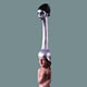 'Amazon with Gargoyle Helmet' 2000 Oil colour on limewood. Height 2.26 m
